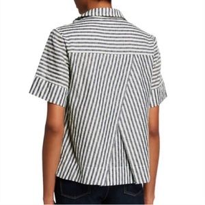 Finley Theo Striped Clip Dot Popover Shirt